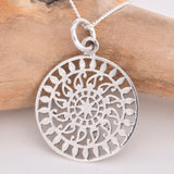 P566 - Mandala silver pendant