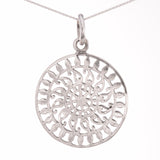 P566 - Mandala silver pendant