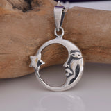 P590 - Crescent Moon and star pendant