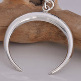 P597 - Large Crescent horn pendant