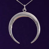P597 - Large Crescent horn pendant