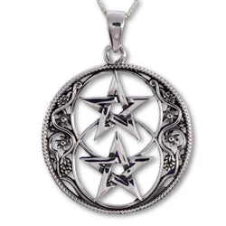 P629 - 925 Chalice Well and Pentagram pendant