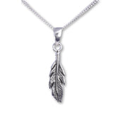 P641 - Small silver feather pendant