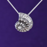 P643 - Silver ammonite pendant