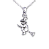 P648 - Witch on broomstick pendant