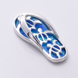 P840 - 925 silver lab opal flipflop pendant