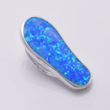 P840 - 925 silver lab opal flipflop pendant