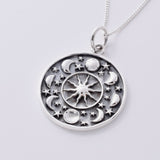 P876 - 925 Silver Moon Phase pendant