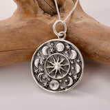 P876 - 925 Silver Moon Phase pendant