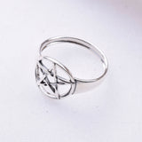 R114 - 925 Silver Pentagram Ring