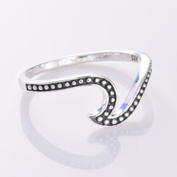 R150 - Wave Crest design silver ring