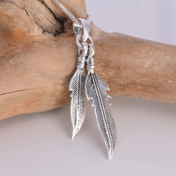 P499 - Double feather pendant
