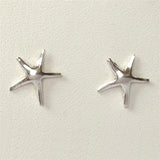 S102 - Silver Starfish Stud Earrings