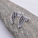 S140 - 925 Silver angel wing stud earrings