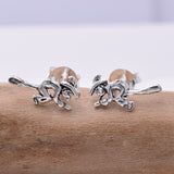 S157 - Flying witch stud earrings
