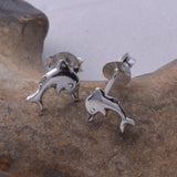 S204 - Dolphin stud earrings
