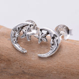S220 - Moon and Star Stud Earrings
