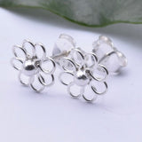 S223 - 925 Wirework Flower Stud Earrings