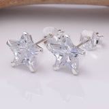 S236 - Star CZ 8mm Stud Earring