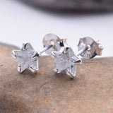 S237 Star CZ 6mm stud earring