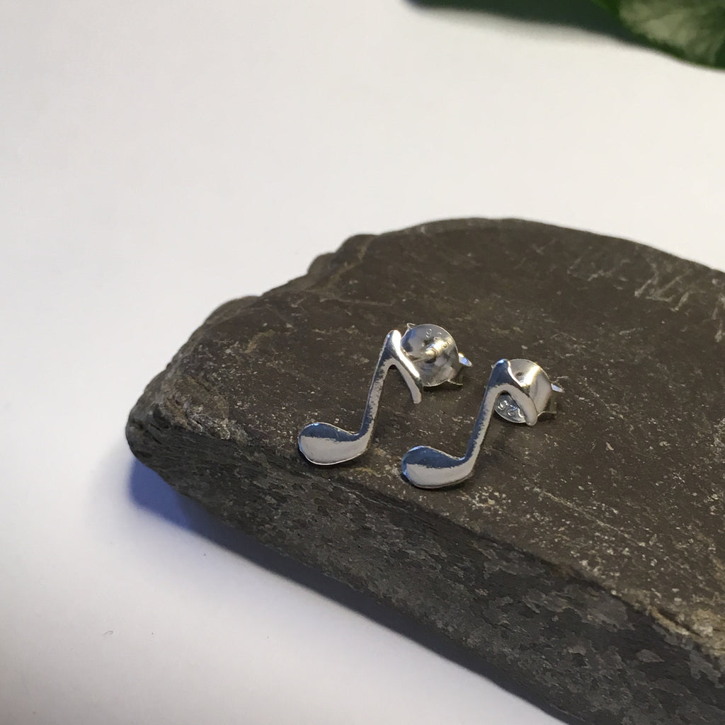 Music note stud earrings Clearance