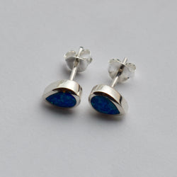 S410 - Teardrop "Fire Opal" stud earrings