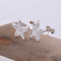 S414 - Hammered Star 10mm stud earrings