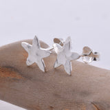 S414 - Hammered Star 10mm stud earrings