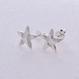 S414 - Hammered Star 10mm stud earrings