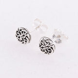 S420 Round celtic stud earrings
