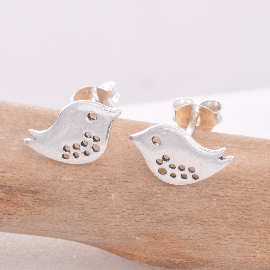 S455 - Love bird stud earrings