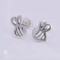 S549 - Cute bee silver stud earrings