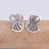 S549 - Cute bee silver stud earrings