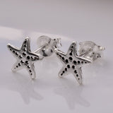 S679 - 925 Silver starfish stud earrings