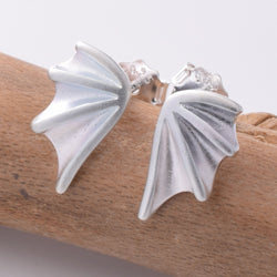 S741 - 925 Silver baby dragon wing stud earrings