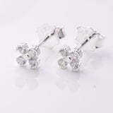 S742 - 925 silver tiny flower stud earrings
