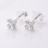 S742 - 925 silver tiny flower stud earrings
