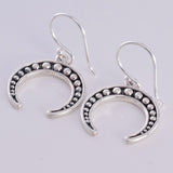 E601 - Horn shape silver earrings