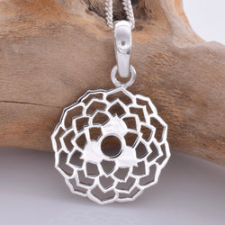 P671 - Crown chakra silver pendant
