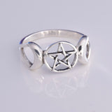 R148 - 925 Silver Triple moon design ring