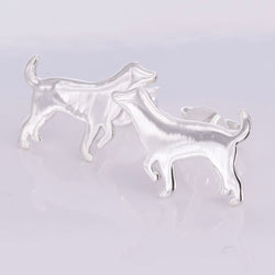 S740 - 925 silver dog stud earrings