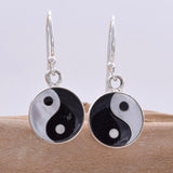 E597 - 10mm ying yang earrings