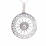 P684 - Large silver mandala pendant