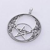 P392 Chalice Well pentacle 925 Silver Pendant