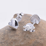 S257 - Puff heart (6x6mm) stud earrings
