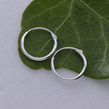 E078 1.2 x 12mm Silver Hoop Earring