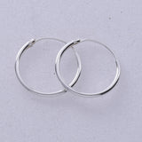 E079 1.2 x 14mm Silver Hoop Earring