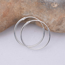 E461 - 1.2 x 20mm Sleeper hoop earrings