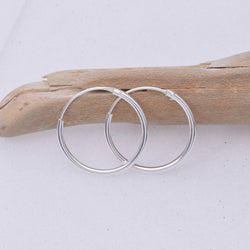 E460 - 1.2 x 18mm Sleeper hoop earrings