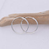 E460 - 1.2 x 18mm Sleeper hoop earrings
